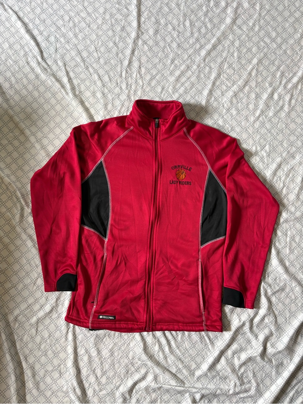 Holloway Red and Black Full-Zip “Lady Riders” Performance Jacket